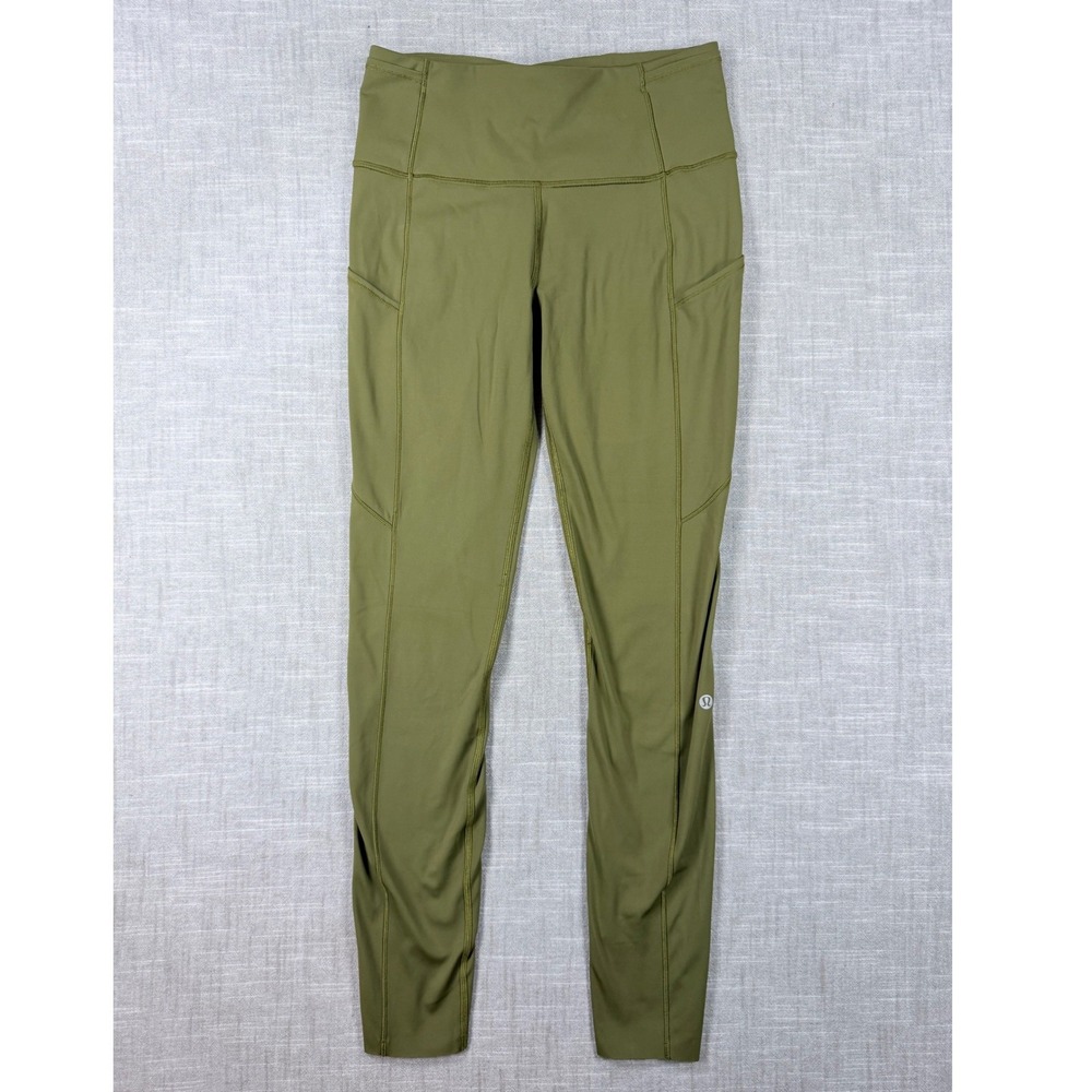 Lululemon Fast and Free High-Rise Tight 25 Nulux Olive Green Size 6